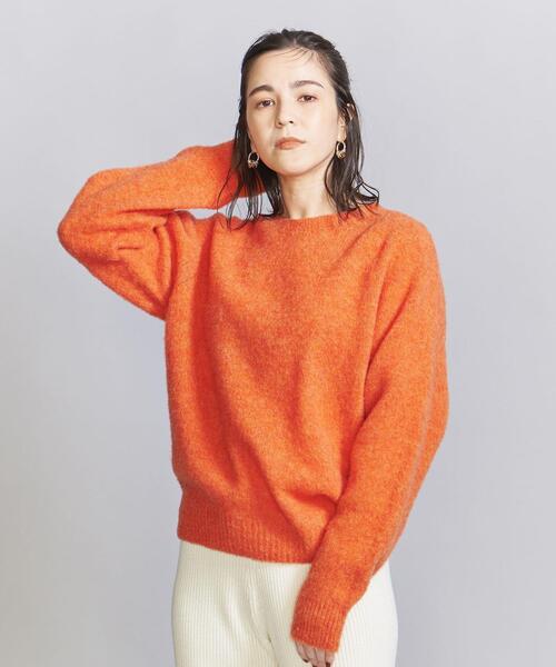 JOHN TULLOCH(ジョンタロック)の「【別注】<JOHN TULLOCH>クルーネック ニット プルオーバー(ニット/セーター・レディース・オレンジ/ダークブラウン/ホワイト・FREE)」の18枚目の写真