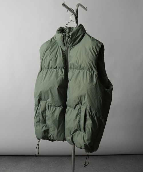 UNCORD(アンコード)の「【UNCORD】 NYLON FIBER DOWN VEST / ナイロン ファイバー ダウン ベスト(ダウンベスト・メンズ・ブラック/カーキ/キャメル・X-LARGE/MEDIUM/LARGE)」の17枚目の写真