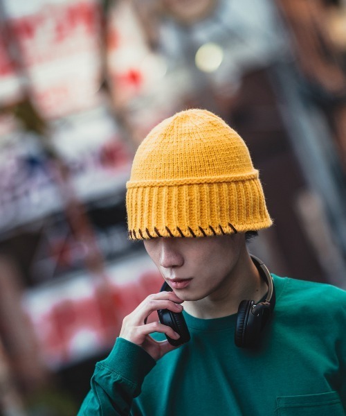 improves（インプローブス）の「ステッチデザイン ニットキャップ（ニットキャップ/ビーニー・メンズ・ブルー/グレー/ブラック/ホワイト/ベージュ/イエロー/ラベンダー・FREE）」の15枚目の写真