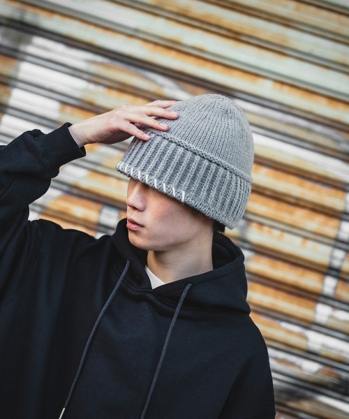 improves（インプローブス）の「ステッチデザイン ニットキャップ（ニットキャップ/ビーニー・メンズ・ブルー/グレー/ブラック/ホワイト/ベージュ/イエロー/ラベンダー・FREE）」の21枚目の写真