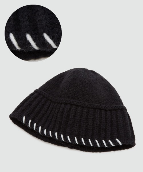 improves（インプローブス）の「ステッチデザイン ニットキャップ（ニットキャップ/ビーニー・メンズ・ブルー/グレー/ブラック/ホワイト/ベージュ/イエロー/ラベンダー・FREE）」の12枚目の写真