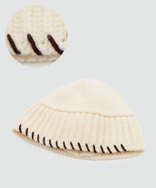 improves（インプローブス）の「ステッチデザイン ニットキャップ（ニットキャップ/ビーニー・メンズ・ブルー/グレー/ブラック/ホワイト/ベージュ/イエロー/ラベンダー・FREE）」の9枚目の写真