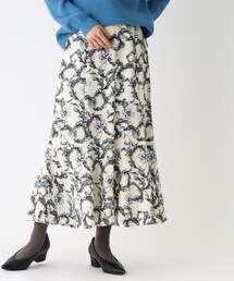OPAQUE.CLIP | ボタニカルプリント エスカルゴフレアスカート(スカート)