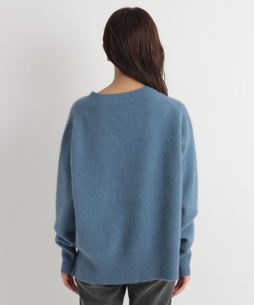 Andemiu（アンデミュウ）の「ラクーンコンVネックニット175396（ニット/セーター・レディース・ボルドー/トップグレー/ブラウン/ベージュ・FREE）」の19枚目の写真