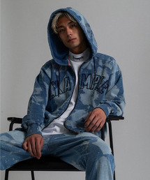 EXAMPLE（エグザンプル）の「EXAMPLE ARCH LOGO BLEACH DENIM SWEAT