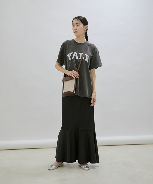 SALON adam et rope'（サロン アダム エ ロペ）の「キャンバスレザーコンビポシェット/ショルダーバッグ（ショルダーバッグ・レディース・ブラック/ダークブラウン・FREE）」の4枚目の写真