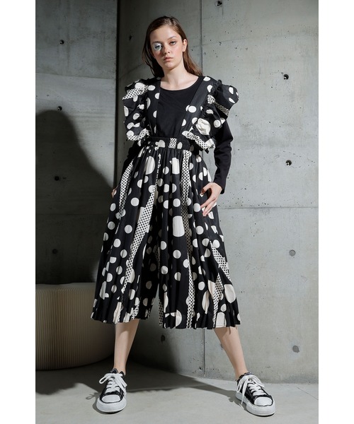 KIRIKOMI DOT サスペンダー付きパンツ