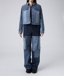 MARINE SERRE（マリーン・セル）の「REGENERATED DENIM CARGO PANTS