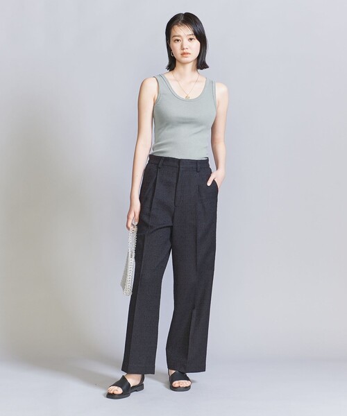 BEAUTY&YOUTH UNITED ARROWS（ビューティーアンドユースユナイテッドアローズ）の「コットンブレンド テレコ タンクトップ（タンクトップ・レディース・ダークグレー/ホワイト/ブラック/ライトブルー/イエロー/ベージュ・FREE）」の8枚目の写真