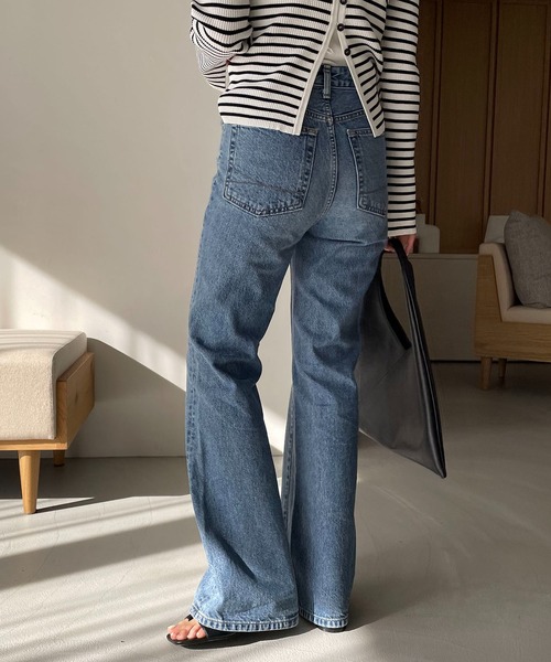 SOMETHING（サムシング）の「〈SOMETHING/サムシング〉LISAフレアデニム（デニムパンツ・レディース・ブルー・XS/S）」の8枚目の写真