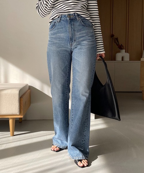 SOMETHING（サムシング）の「〈SOMETHING/サムシング〉LISAフレアデニム（デニムパンツ・レディース・ブルー・XS/S）」の6枚目の写真