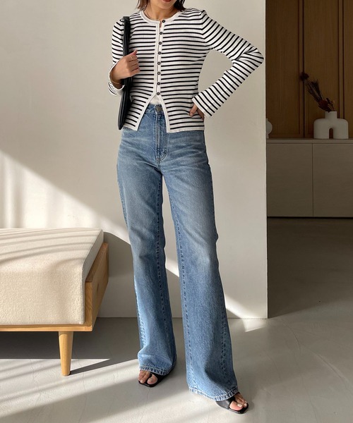 SOMETHING（サムシング）の「〈SOMETHING/サムシング〉LISAフレアデニム（デニムパンツ・レディース・ブルー・XS/S）」の4枚目の写真