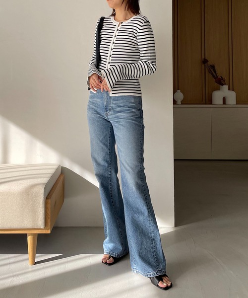 SOMETHING（サムシング）の「〈SOMETHING/サムシング〉LISAフレアデニム（デニムパンツ・レディース・ブルー・XS/S）」の14枚目の写真