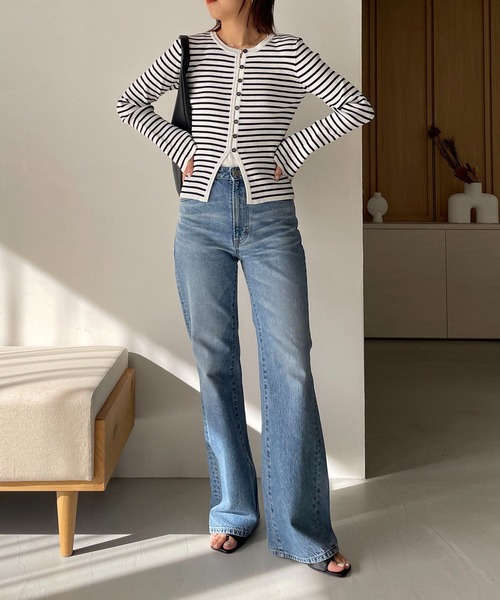 SOMETHING（サムシング）の「〈SOMETHING/サムシング〉LISAフレアデニム（デニムパンツ・レディース・ブルー・XS/S）」の9枚目の写真