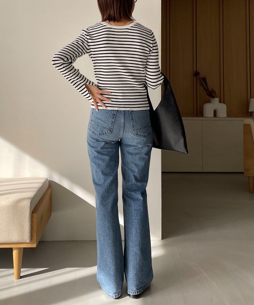 SOMETHING（サムシング）の「〈SOMETHING/サムシング〉LISAフレアデニム（デニムパンツ・レディース・ブルー・XS/S）」の12枚目の写真