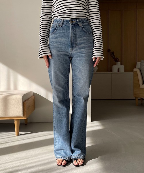 SOMETHING（サムシング）の「〈SOMETHING/サムシング〉LISAフレアデニム（デニムパンツ・レディース・ブルー・XS/S）」の7枚目の写真