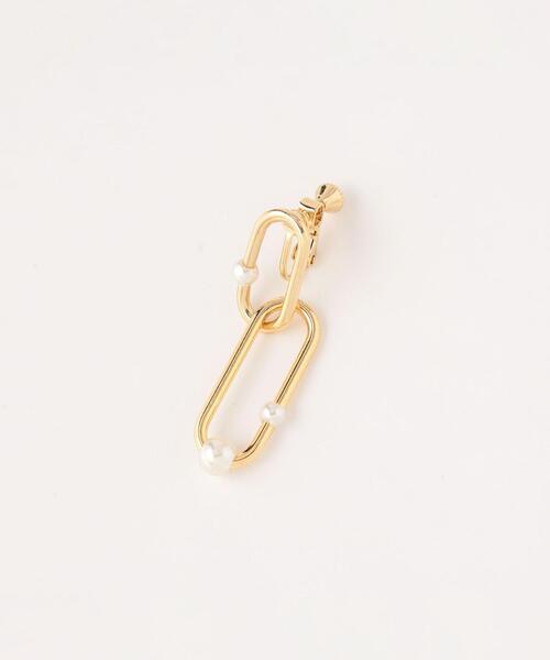 BEAUTY&YOUTH UNITED ARROWS(ビューティーアンドユースユナイテッドアローズ)の「ダブルチェーン フェイクパール イヤリング(イヤリング・レディース・ゴールド・FREE)」の3枚目の写真