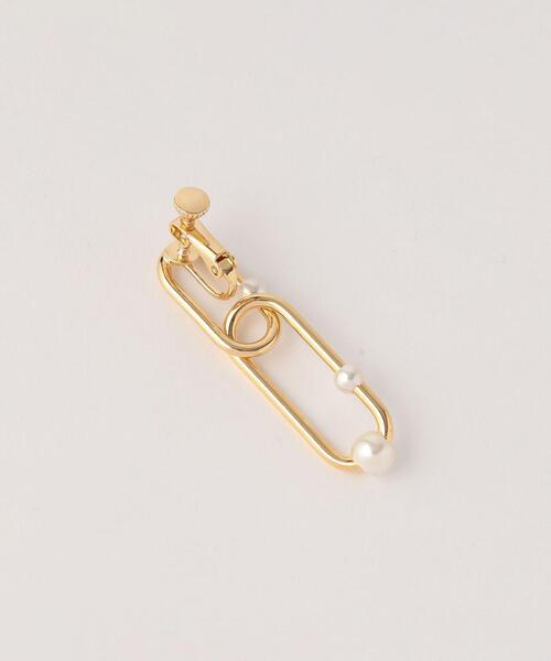 BEAUTY&YOUTH UNITED ARROWS(ビューティーアンドユースユナイテッドアローズ)の「ダブルチェーン フェイクパール イヤリング(イヤリング・レディース・ゴールド・FREE)」の4枚目の写真