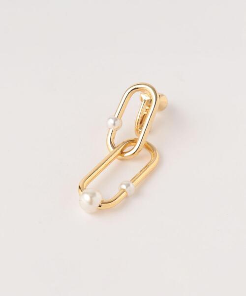 BEAUTY&YOUTH UNITED ARROWS(ビューティーアンドユースユナイテッドアローズ)の「ダブルチェーン フェイクパール イヤリング(イヤリング・レディース・ゴールド・FREE)」の5枚目の写真