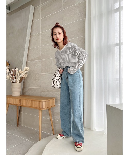 JUMELLE(ジュメロ)の「【爆盛れ売り上げ枚数2500枚突破】【サイズ豊富】JMストレートデニム(デニムパンツ・レディース・ブラック/ブルー・SMALL/MEDIUM/LARGE)」の13枚目の写真