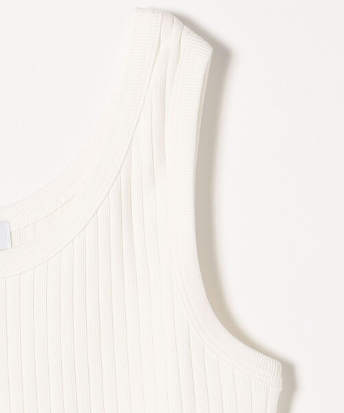 SHIPS any（シップス エニィ）の「SHIPS any:〈洗濯機可能〉テレコ タンクトップ 23SS（タンクトップ・レディース・イエロー/ブラック/その他/ホワイト・ONE SIZE）」の9枚目の写真