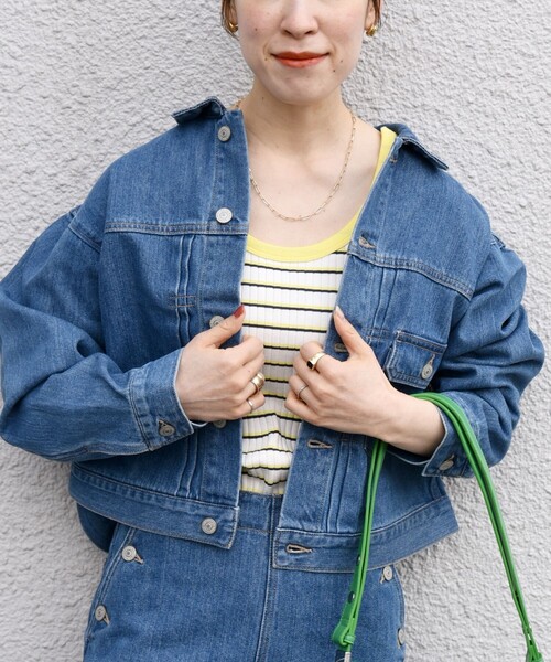 SHIPS any（シップス エニィ）の「SHIPS any:〈洗濯機可能〉テレコ タンクトップ 23SS（タンクトップ・レディース・イエロー/ブラック/その他/ホワイト・ONE SIZE）」の22枚目の写真