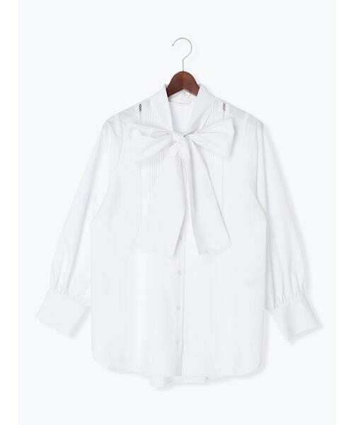 Te chichi(テチチ)の「ハシゴレースボウタイシャツブラウス(シャツ/ブラウス・レディース・ブルー/ブラック/オフホワイト・フリ-)」の20枚目の写真