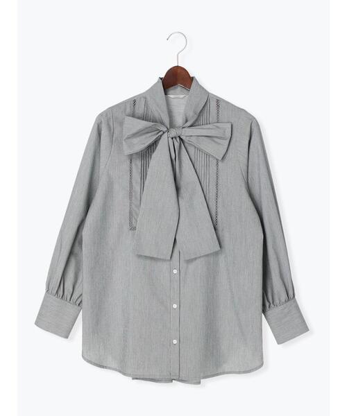 Te chichi(テチチ)の「ハシゴレースボウタイシャツブラウス(シャツ/ブラウス・レディース・ブルー/ブラック/オフホワイト・フリ-)」の21枚目の写真