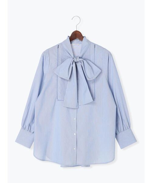 Te chichi(テチチ)の「ハシゴレースボウタイシャツブラウス(シャツ/ブラウス・レディース・ブルー/ブラック/オフホワイト・フリ-)」の22枚目の写真
