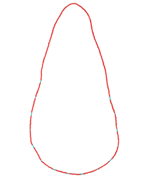 WEGO(ウィゴー)の「WEGO/カラービーズロングネックレス(ネックレス・メンズ・ターコイズブルー/レッド/ホワイト/ブラック・FREE)」の4枚目の写真