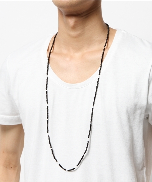 WEGO(ウィゴー)の「WEGO/カラービーズロングネックレス(ネックレス・メンズ・ターコイズブルー/レッド/ホワイト/ブラック・FREE)」の6枚目の写真