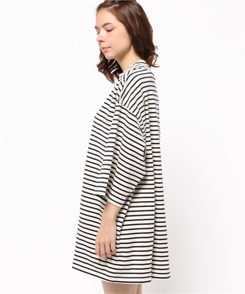 CIAOPANIC(チャオパニック)の「【Ciaopanic】 度詰めハイネックビッグTee/OP(ワンピース・レディース・その他19/ホワイト/ネイビー・FREE)」の5枚目の写真