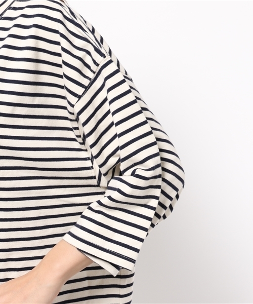 CIAOPANIC(チャオパニック)の「【Ciaopanic】 度詰めハイネックビッグTee/OP(ワンピース・レディース・その他19/ホワイト/ネイビー・FREE)」の9枚目の写真