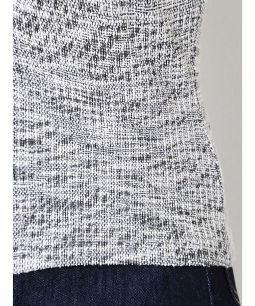 LAGUNAMOON（ラグナムーン）の「ツイードカットトップス（Tシャツ/カットソー・レディース・ベージュ/ブラック・FREE）」の3枚目の写真
