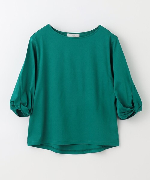 ANY(エニィ)の「【接触冷感】シルケットスムース ツイストスリーブトップス(Tシャツ/カットソー・レディース・グレー系/オールドローズ系/グリーン系/アイボリー系/ライトグリーン系/ベージュ系/ブラック系・3/2)」の17枚目の写真