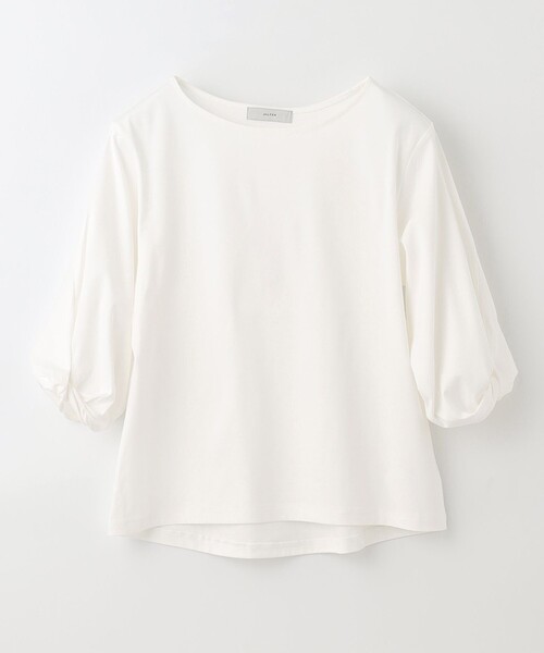 ANY(エニィ)の「【接触冷感】シルケットスムース ツイストスリーブトップス(Tシャツ/カットソー・レディース・グレー系/オールドローズ系/グリーン系/アイボリー系/ライトグリーン系/ベージュ系/ブラック系・3/2)」の16枚目の写真