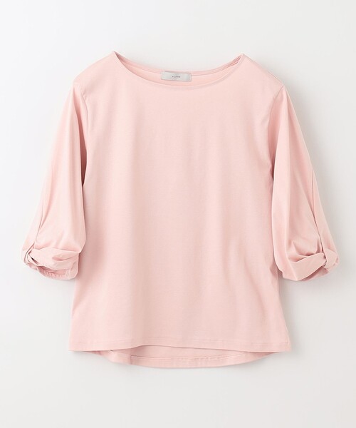 ANY(エニィ)の「【接触冷感】シルケットスムース ツイストスリーブトップス(Tシャツ/カットソー・レディース・グレー系/オールドローズ系/グリーン系/アイボリー系/ライトグリーン系/ベージュ系/ブラック系・3/2)」の15枚目の写真