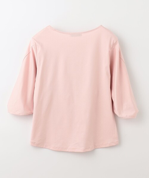 ANY(エニィ)の「【接触冷感】シルケットスムース ツイストスリーブトップス(Tシャツ/カットソー・レディース・グレー系/オールドローズ系/グリーン系/アイボリー系/ライトグリーン系/ベージュ系/ブラック系・3/2)」の12枚目の写真