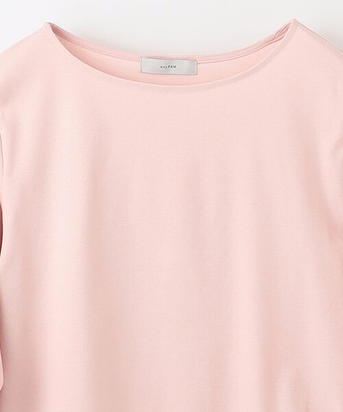 ANY(エニィ)の「【接触冷感】シルケットスムース ツイストスリーブトップス(Tシャツ/カットソー・レディース・グレー系/オールドローズ系/グリーン系/アイボリー系/ライトグリーン系/ベージュ系/ブラック系・3/2)」の11枚目の写真