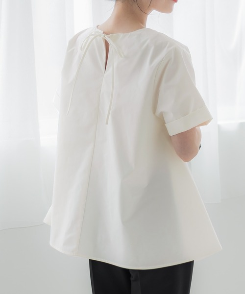 coca(coca)(コカ)の「パリフワバックリボンAラインブラウス(シャツ/ブラウス・レディース・ブラック/ホワイト/グリーン/ライトベージュ・M/L)」の19枚目の写真