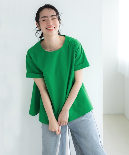coca(coca)(コカ)の「パリフワバックリボンAラインブラウス(シャツ/ブラウス・レディース・ブラック/ホワイト/グリーン/ライトベージュ・M/L)」の5枚目の写真