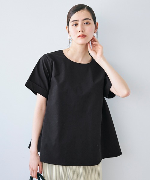 coca(coca)(コカ)の「パリフワバックリボンAラインブラウス(シャツ/ブラウス・レディース・ブラック/ホワイト/グリーン/ライトベージュ・M/L)」の15枚目の写真