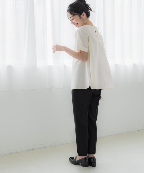 coca(coca)(コカ)の「パリフワバックリボンAラインブラウス(シャツ/ブラウス・レディース・ブラック/ホワイト/グリーン/ライトベージュ・M/L)」の18枚目の写真