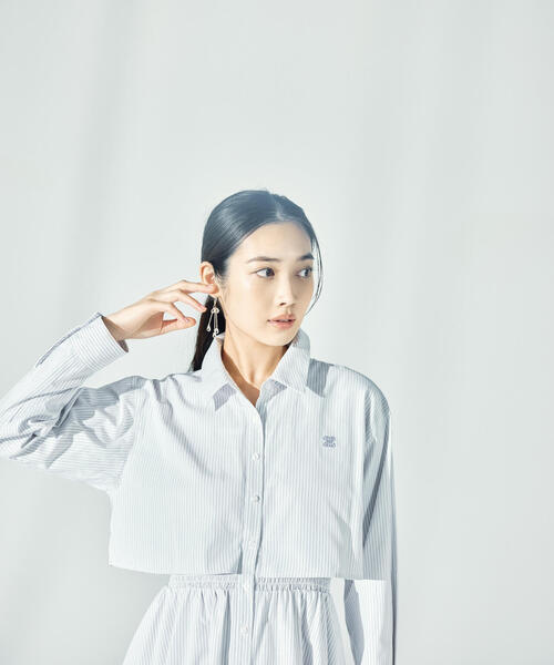 JILL by JILL STUART(ジルバイジルスチュアート)の「◇レイヤードミニシャツワンピース(ワンピース・レディース・ホワイト/ネイビー/ホワイト系その他・FREE)」の15枚目の写真