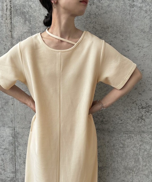 セール】ネックレイヤードリラックスワンピース（ワンピース）｜select