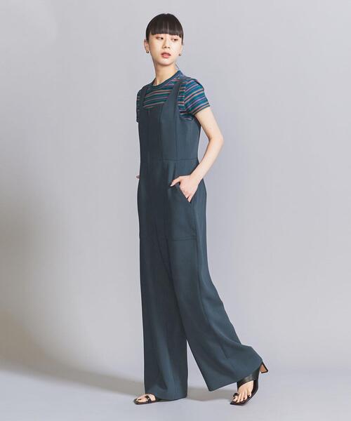 美品●ユナイテッドアローズ✴︎ダブルクロス オールインワン サロペット S WEB限定 Wardrobe DAILY MINIMAL】ダブルクロス オールインワン