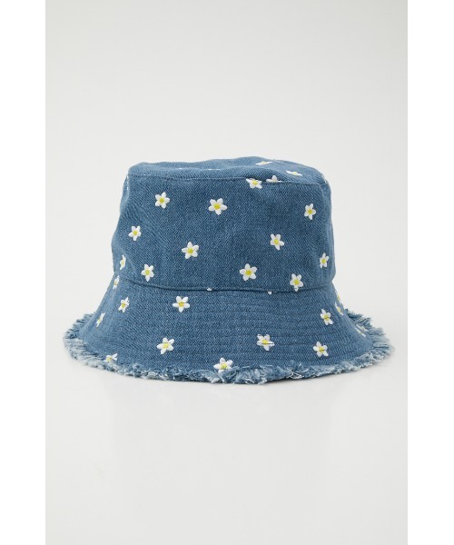 RODEO CROWNS WIDE BOWL（ロデオクラウンズワイドボウル）の「Flower embroidery HAT（ハット・レディース・ライトブルー/ブルー・FREE）」の2枚目の写真