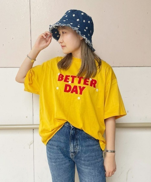 RODEO CROWNS WIDE BOWL（ロデオクラウンズワイドボウル）の「Flower embroidery HAT（ハット・レディース・ライトブルー/ブルー・FREE）」の6枚目の写真