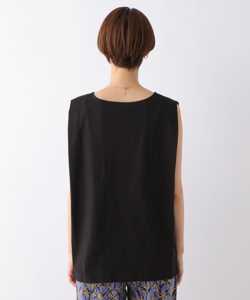 LEPSIM（レプシィム）の「ショルダータックノースリーブ　163547（Tシャツ/カットソー・レディース・ブラック/オフホワイト/カーキ/ホワイト×ブラック/パープル系その他・FREE）」の8枚目の写真