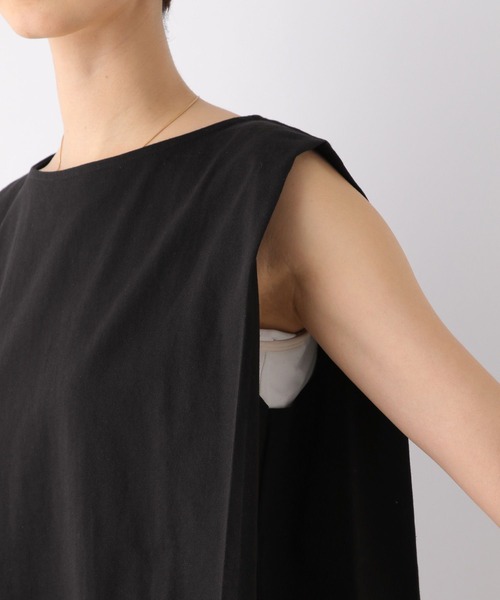 LEPSIM（レプシィム）の「ショルダータックノースリーブ　163547（Tシャツ/カットソー・レディース・ブラック/オフホワイト/カーキ/ホワイト×ブラック/パープル系その他・FREE）」の10枚目の写真